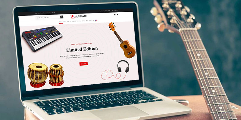Thiết kế Website order nhạc cụ Trung Quốc