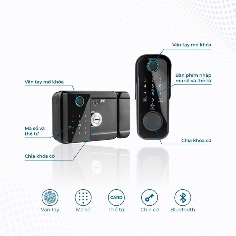 Khóa vân tay cửa cổng Kitos KT-DL04 Pro